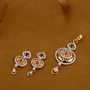 916 Gold Fancy  Ladies Pendant Set FPS13