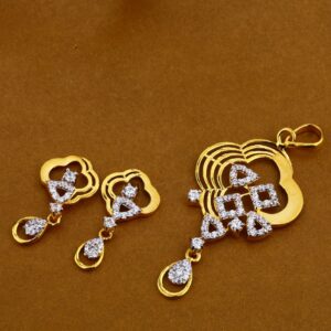 916 Gold Hallmark Exclusive Ladies Pendant Set FPS19