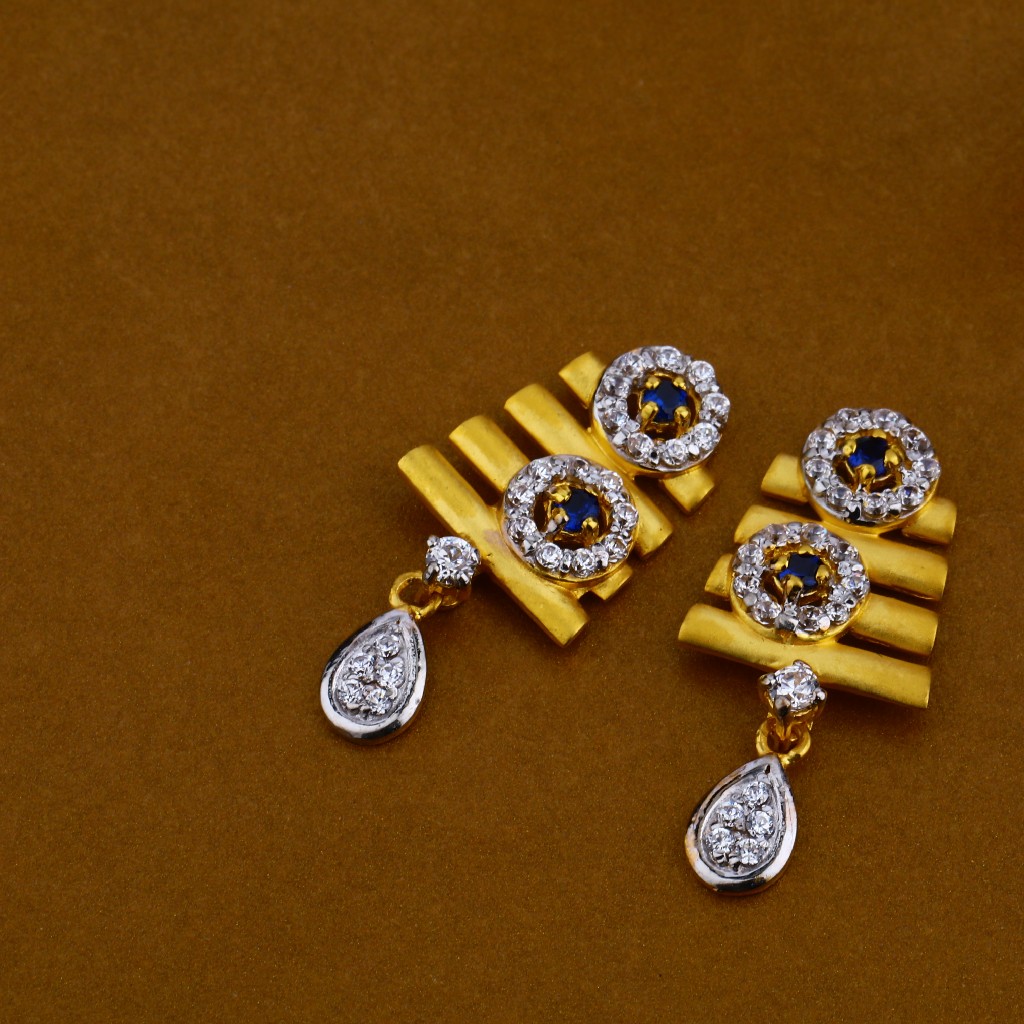 916 Gold Hallmark Designer Ladies Pendant Set FPS20 - Image 3