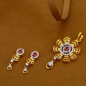 916 Gold Hallmark Classic Ladies Pendant Set FPS21