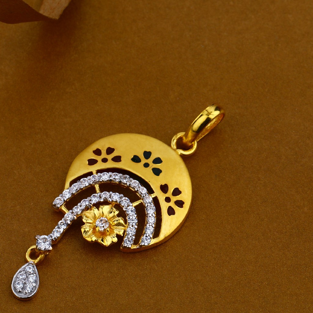 916 Gold Hallmark Ladies Pendant Set FPS22 - Image 2