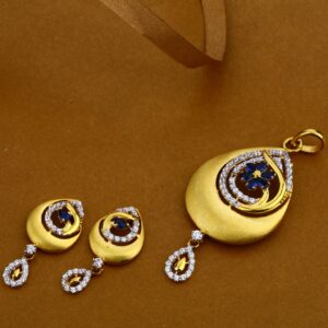 916 Cz Hallmark Stylish Pendant Set FPS24