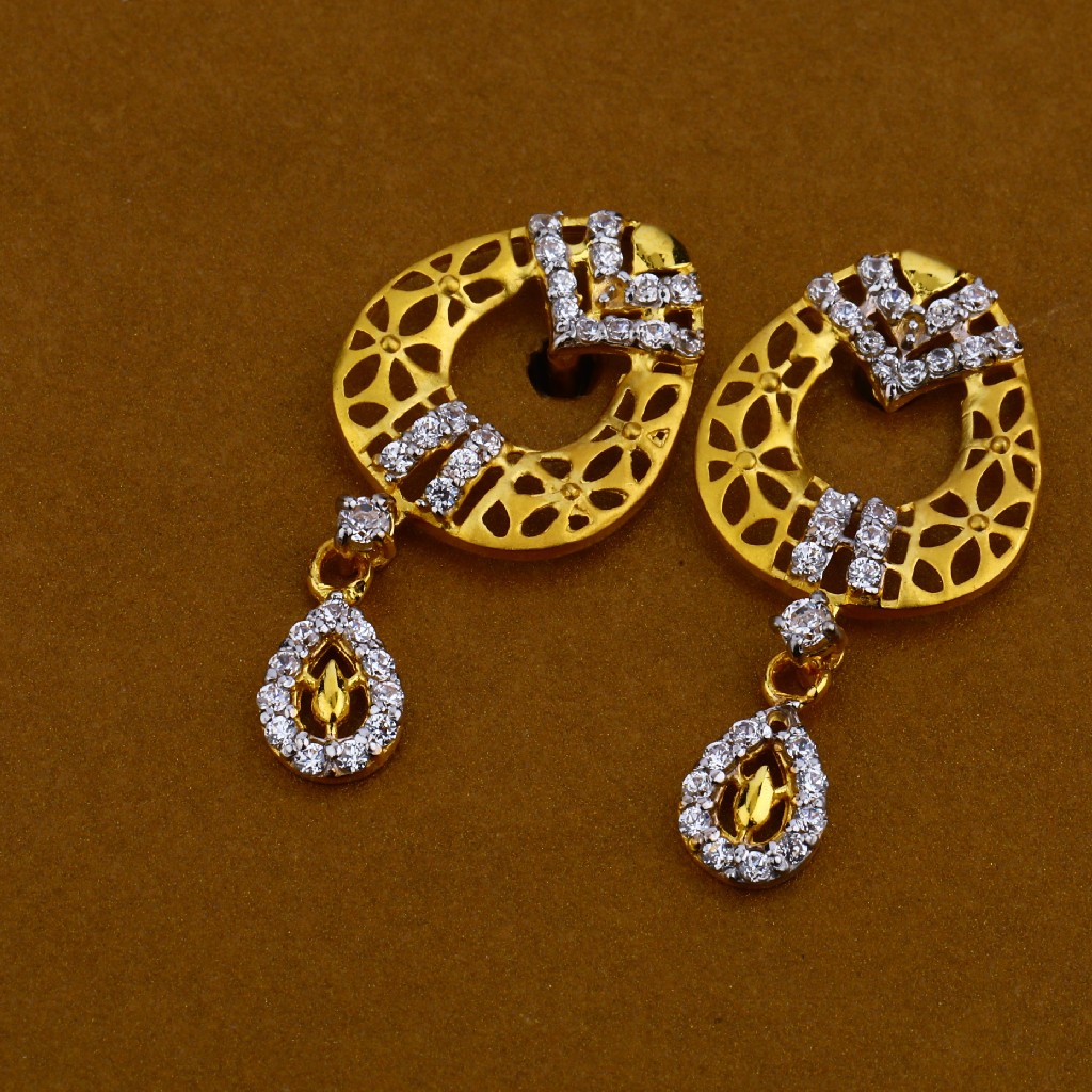 916 Gold Cz Designer Pendant Set FPS34 - Image 3