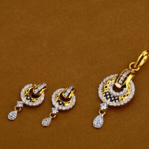 916 Gold Cz Pendant Set FPS36
