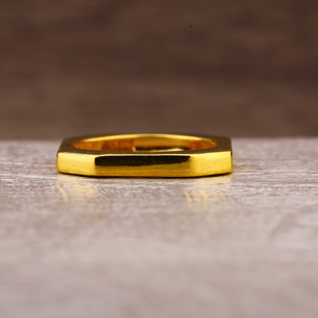 916 Gold Designer Plain Ring LPR245