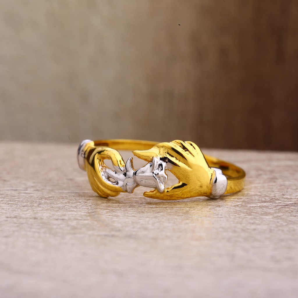 22Kt Gold Fancy Hallmark Women's Plain Ring LPR262 - Image 5