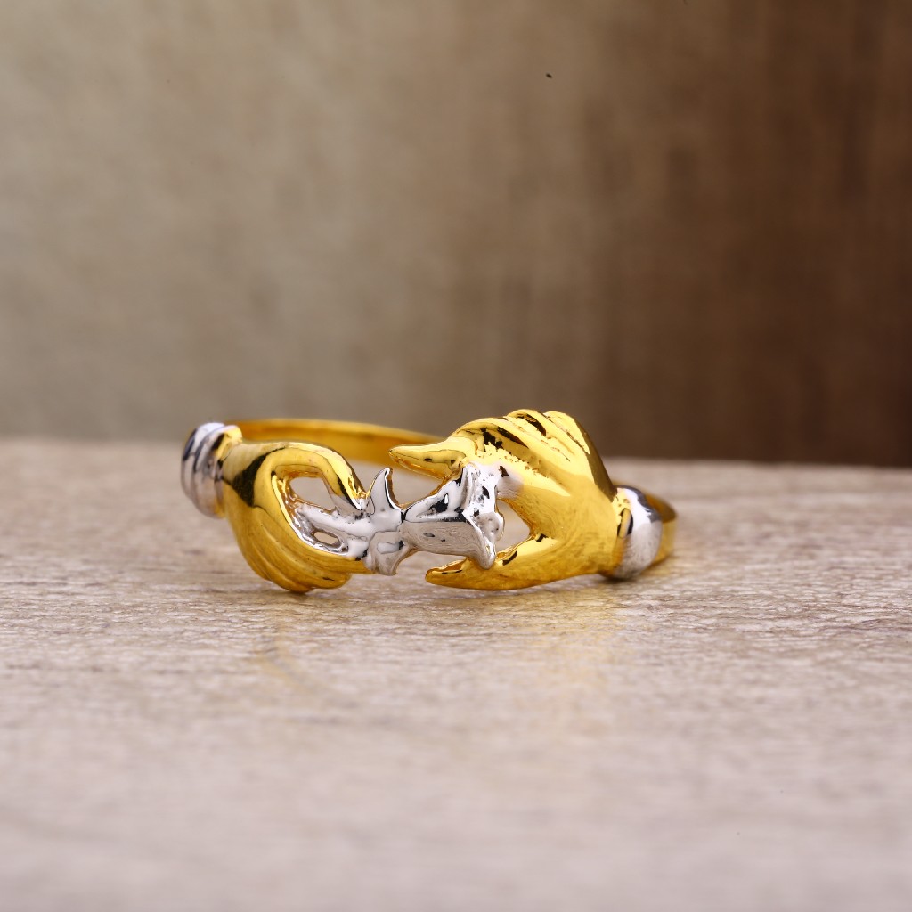 22Kt Gold Fancy Hallmark Women's Plain Ring LPR262 - Image 4