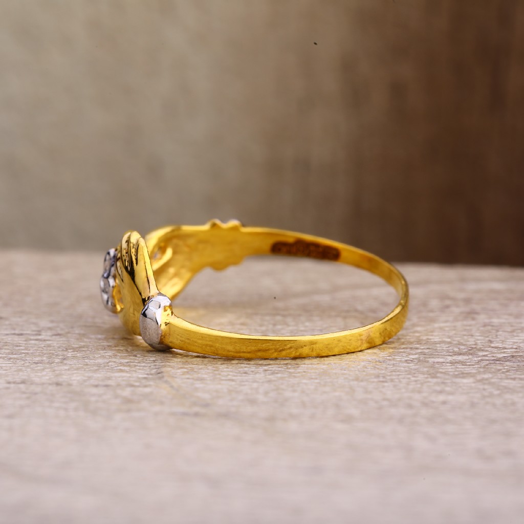 22Kt Gold Fancy Hallmark Women's Plain Ring LPR262 - Image 3