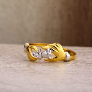 22Kt Gold Fancy Hallmark Women's Plain Ring LPR262