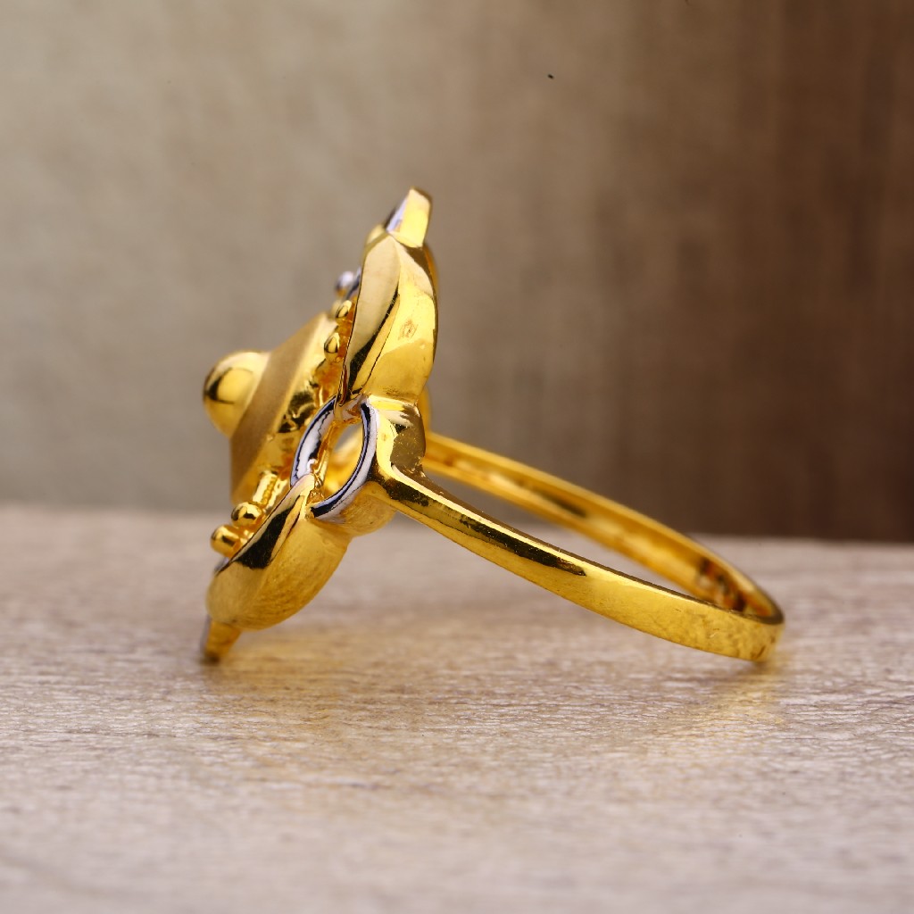 22Kt Gold Hallmark Women's Plain Ring LPR266 - Image 3