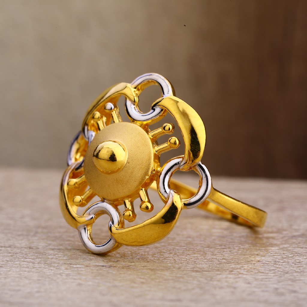 22Kt Gold Hallmark Women's Plain Ring LPR266 - Image 2