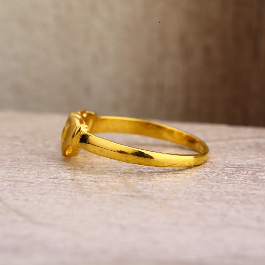 22Kt Gold Fancy Hallmark Plain Ring LPR269 - Image 3