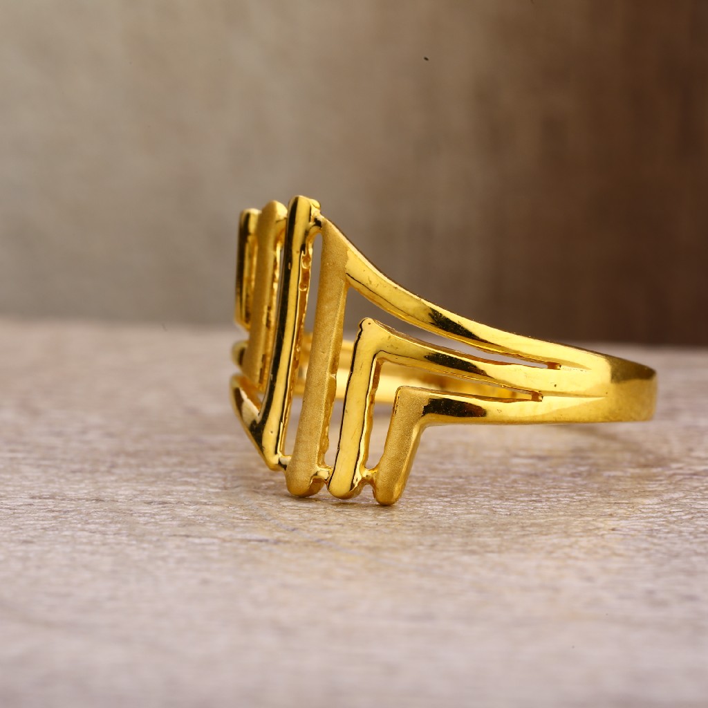 22Kt Gold Designer Hallmark Plain Ring LPR272 - Image 2