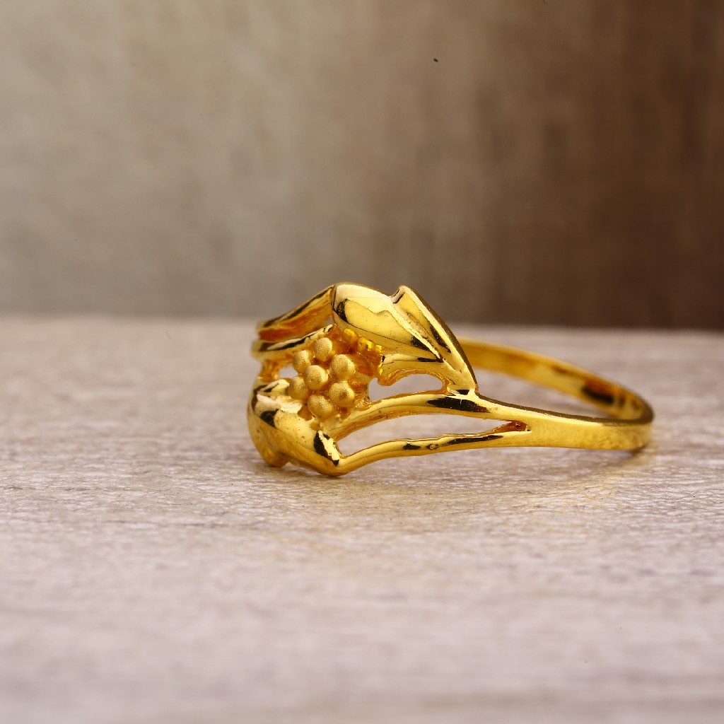 916 Gold Exclusive plain Ring LPR276 - Image 3