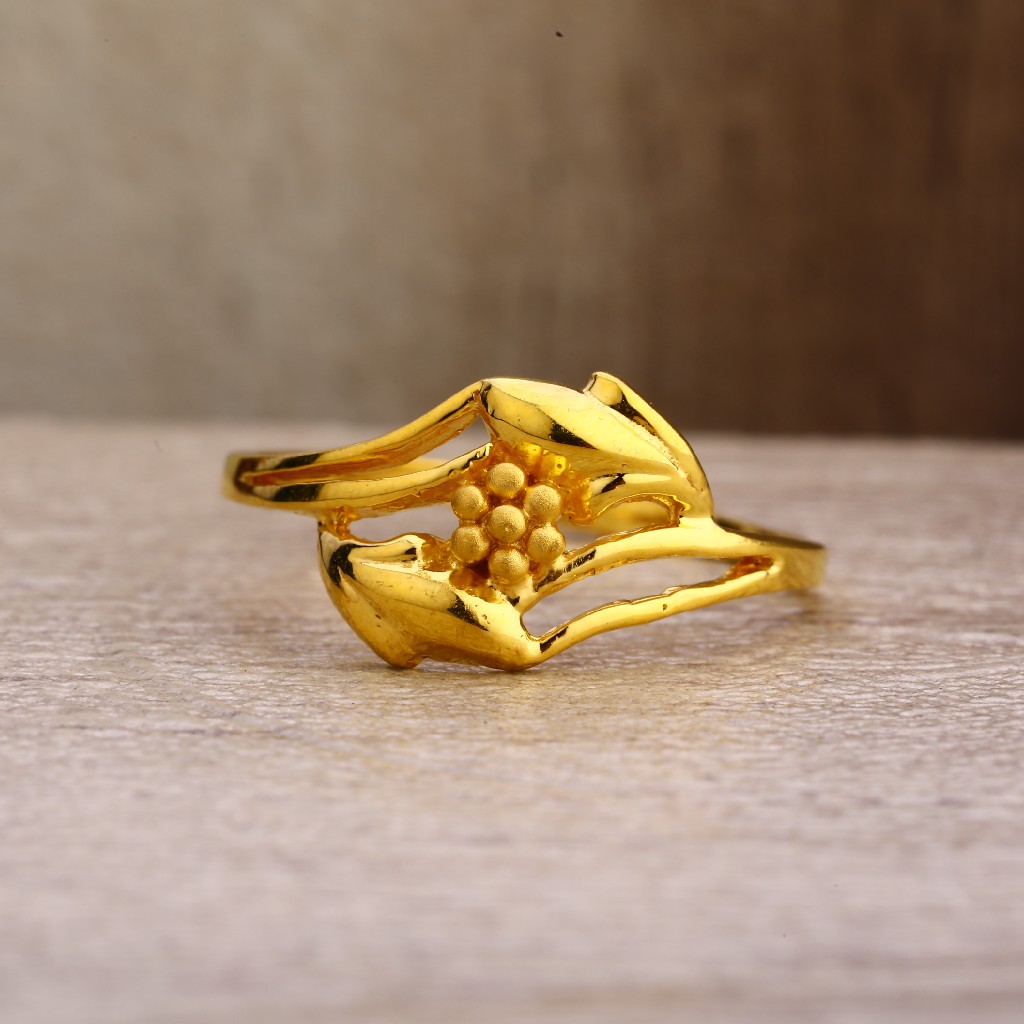 916 Gold Exclusive plain Ring LPR276 - Image 2