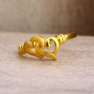 916 Gold Designer plain Ring LPR277