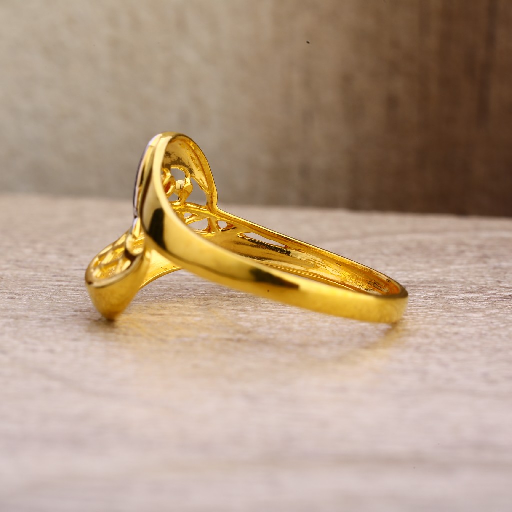 916 Gold Classic plain Ring LPR278 - Image 3