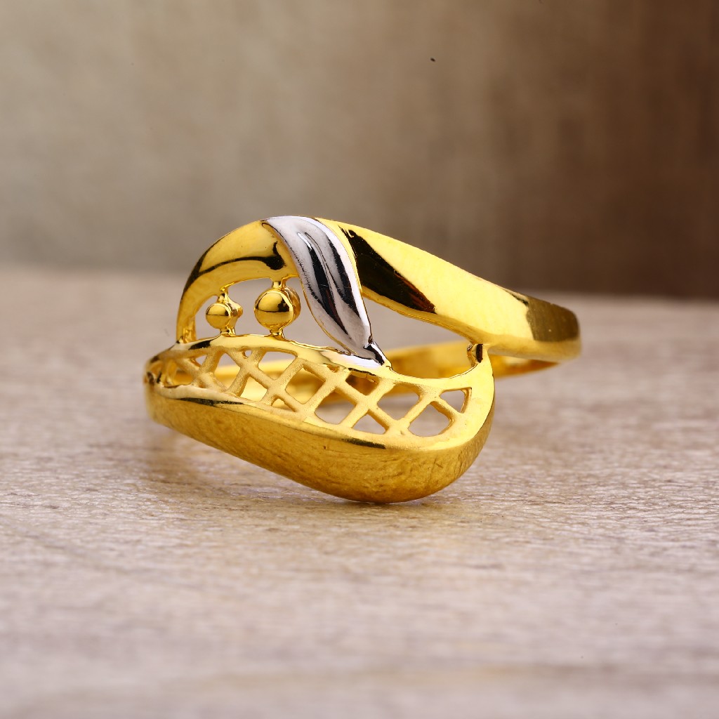 916 Gold Classic plain Ring LPR278 - Image 2