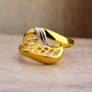 916 Gold Classic plain Ring LPR278
