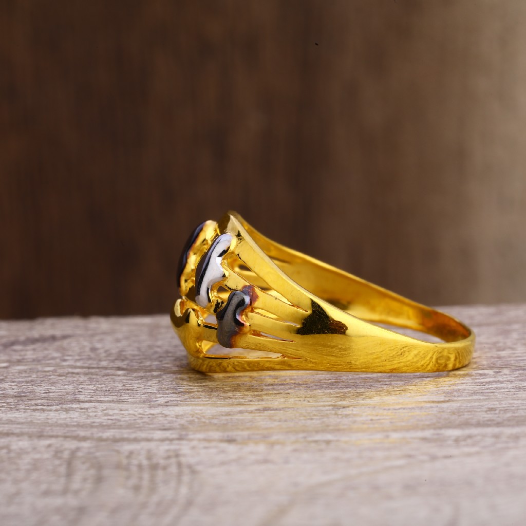 916 Gold Hallmark Women's Classic Plain Ring LPR252 - Image 3