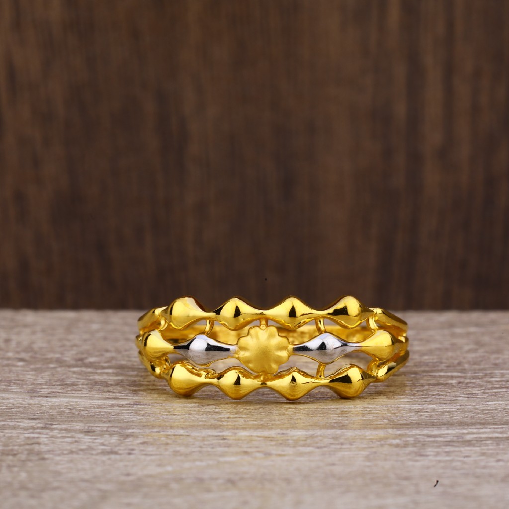 22kt Gold Hallmark Stylish Plain Ring LPR193