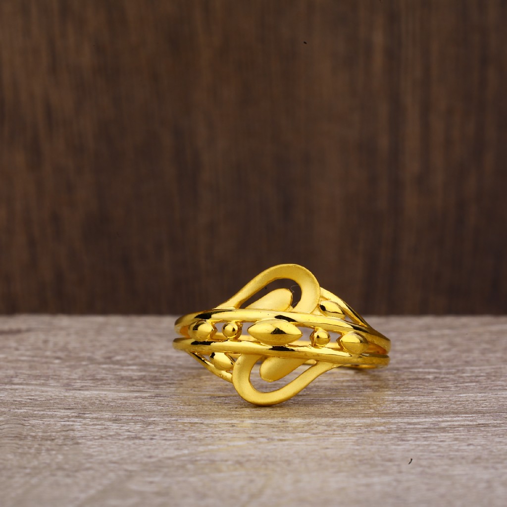 22kt Gold Hallmark Fancy Plain Ring LPR194