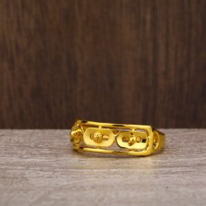 916 Gold Hallmark Stylish plain Ring LPR199