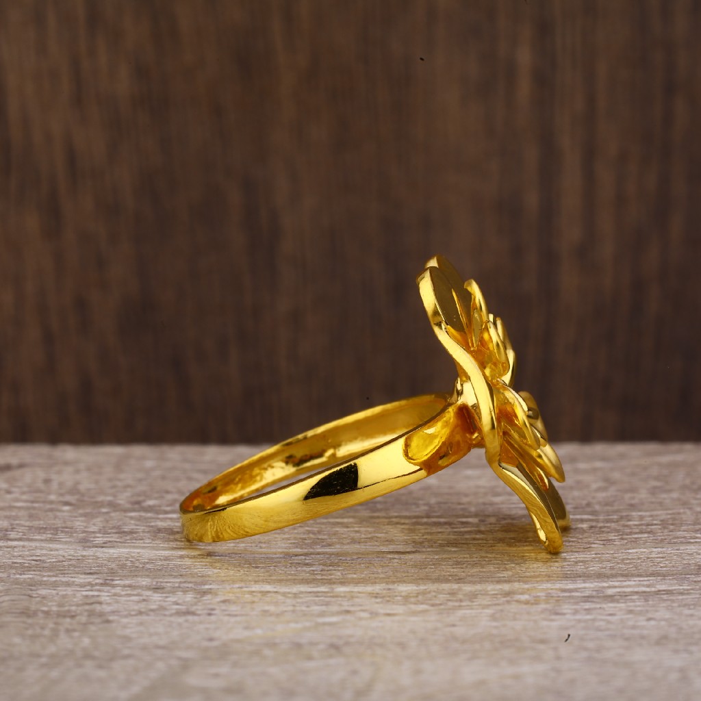 916 Gold Hallmark Exclusive plain Ring LPR201 - Image 3