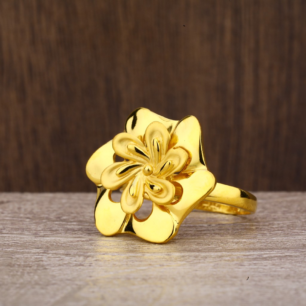 916 Gold Hallmark Exclusive plain Ring LPR201 - Image 2