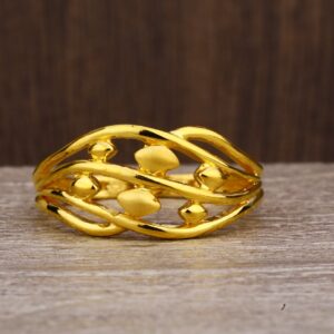 22kt Gold Hallmark Stylish  Plain Ring LPR214