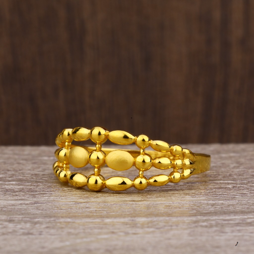 22kt gold hallmark fancy plain ring lpr215 - Image 4