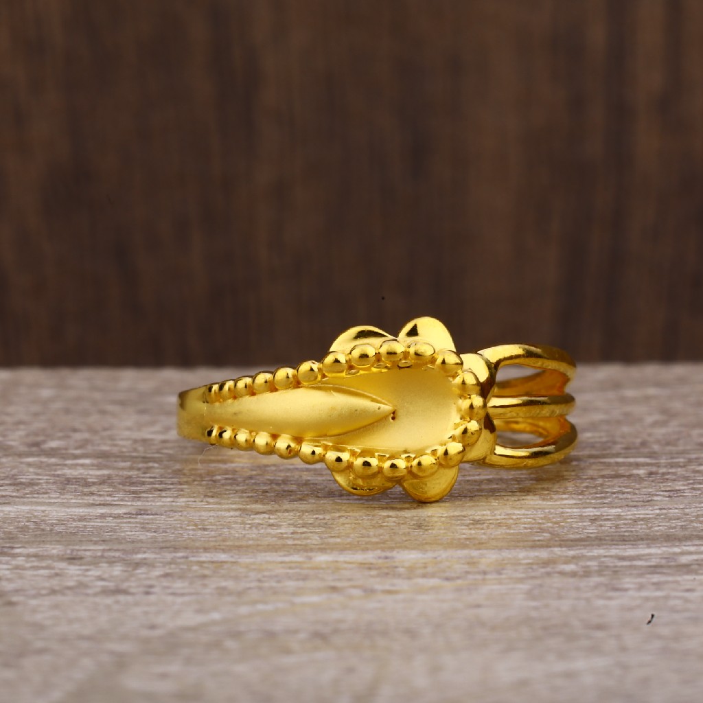 22kt Gold Hallmark Designer Plain Ring LPR217 - Image 3