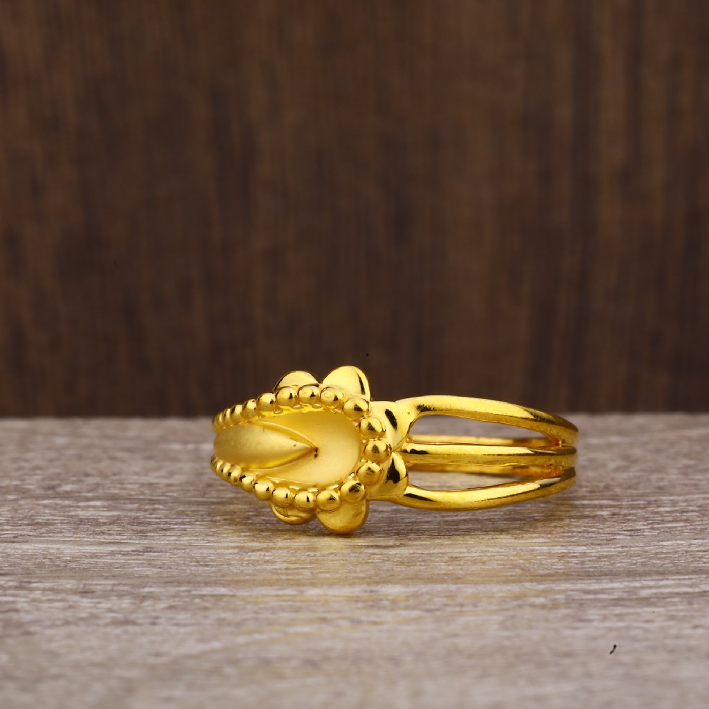 22kt Gold Hallmark Designer  Plain Ring LPR217
