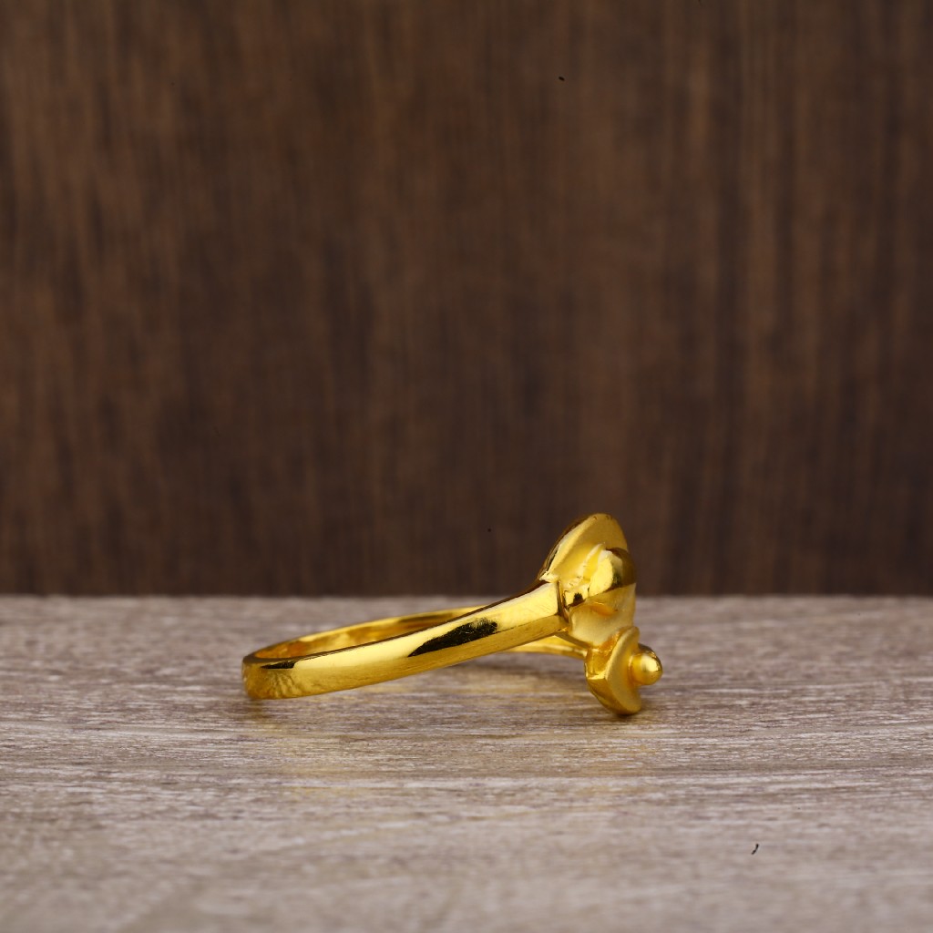 22kt Gold Women's Classic Plain Ring LPR224 - Image 5