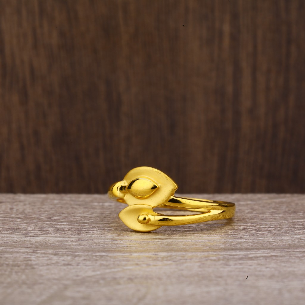 22kt Gold Women's Classic Plain Ring LPR224 - Image 4