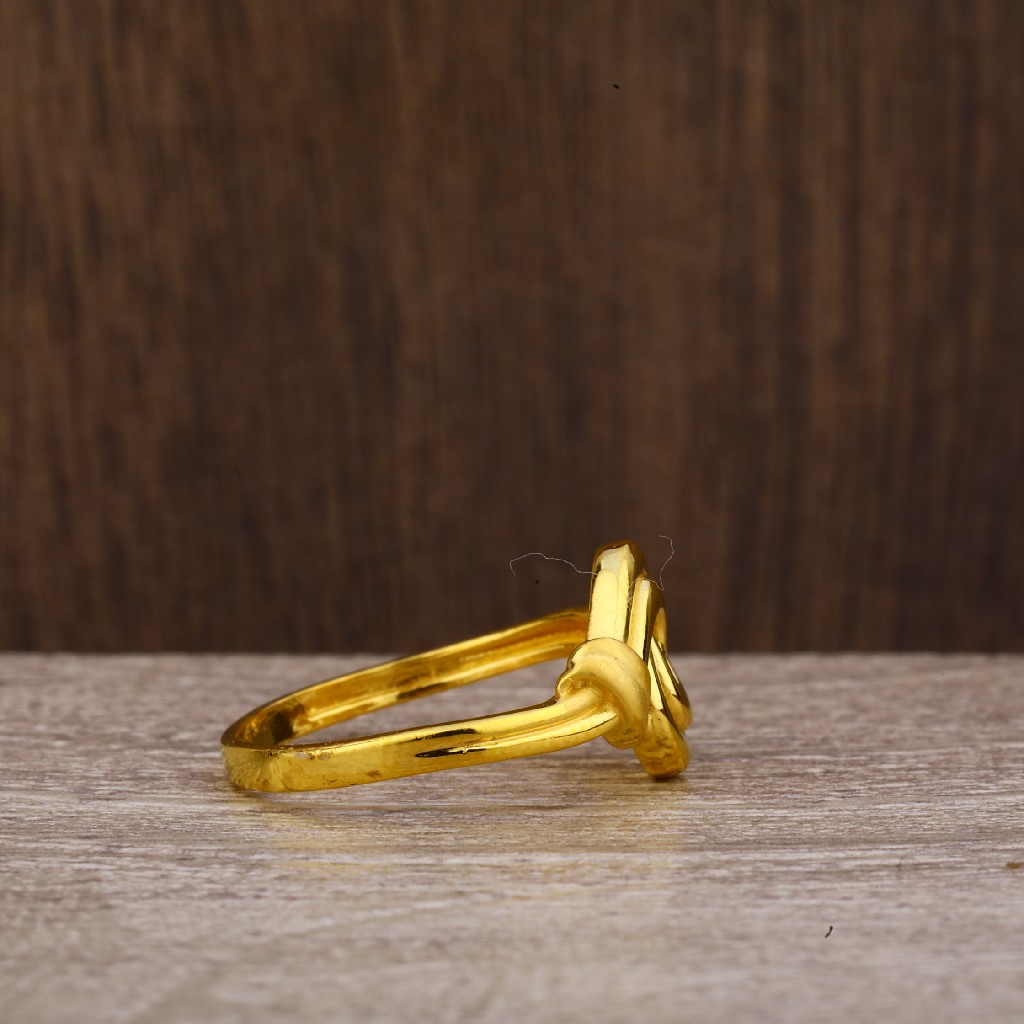 916 Gold Classic Plain Ring LPR231 - Image 4