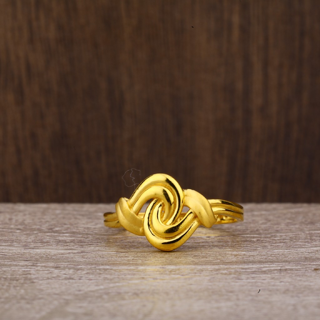 916 Gold Classic Plain Ring LPR231