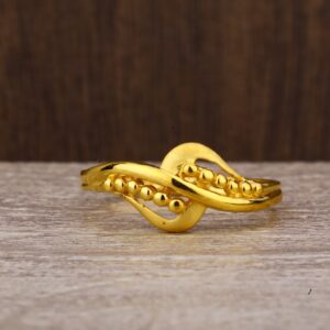 916 Gold Women's Fancy Plain Ring LPR234
