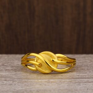 916 Gold Women's Classic Plain Ring LPR237