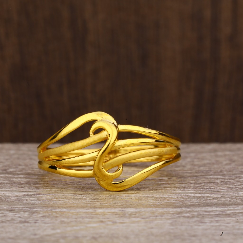 916 Gold Women's Plain Ring LPR238