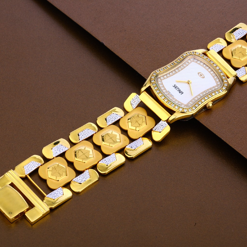 916 Gold Stylish Hallmark Mens Watch MW17 - Image 2