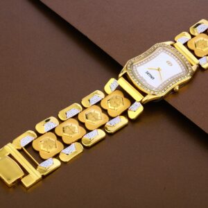 916 Gold Stylish Hallmark Mens Watch MW17