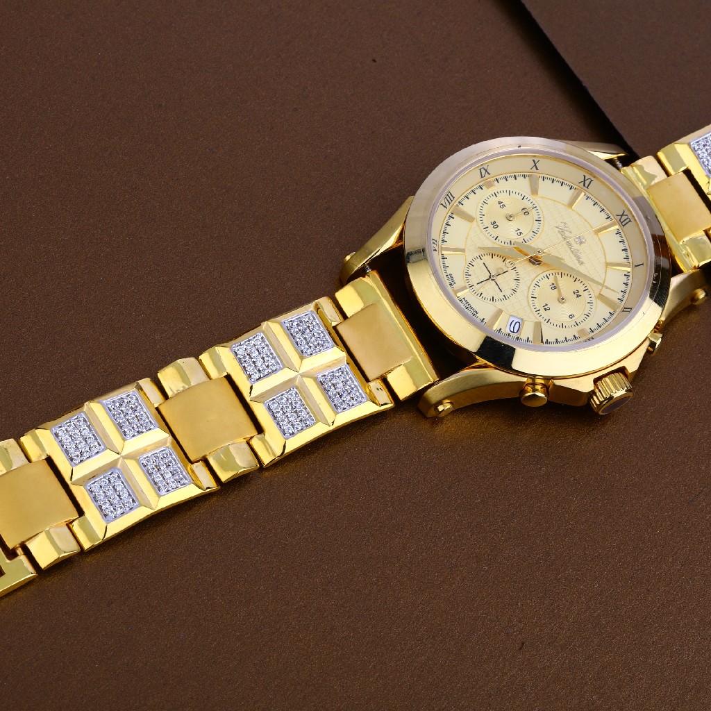 916 Gold Mens Fancy Hallmark Watch MW19
