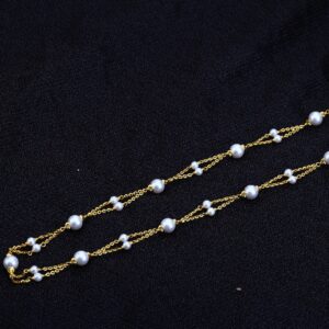 22kt Gold Fancy  Antique Chain Mala AC142