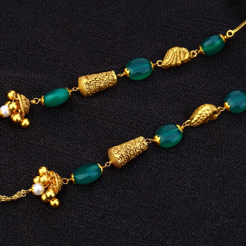 916 Gold Hallmark Classic Moti Mala AC160 - Image 2
