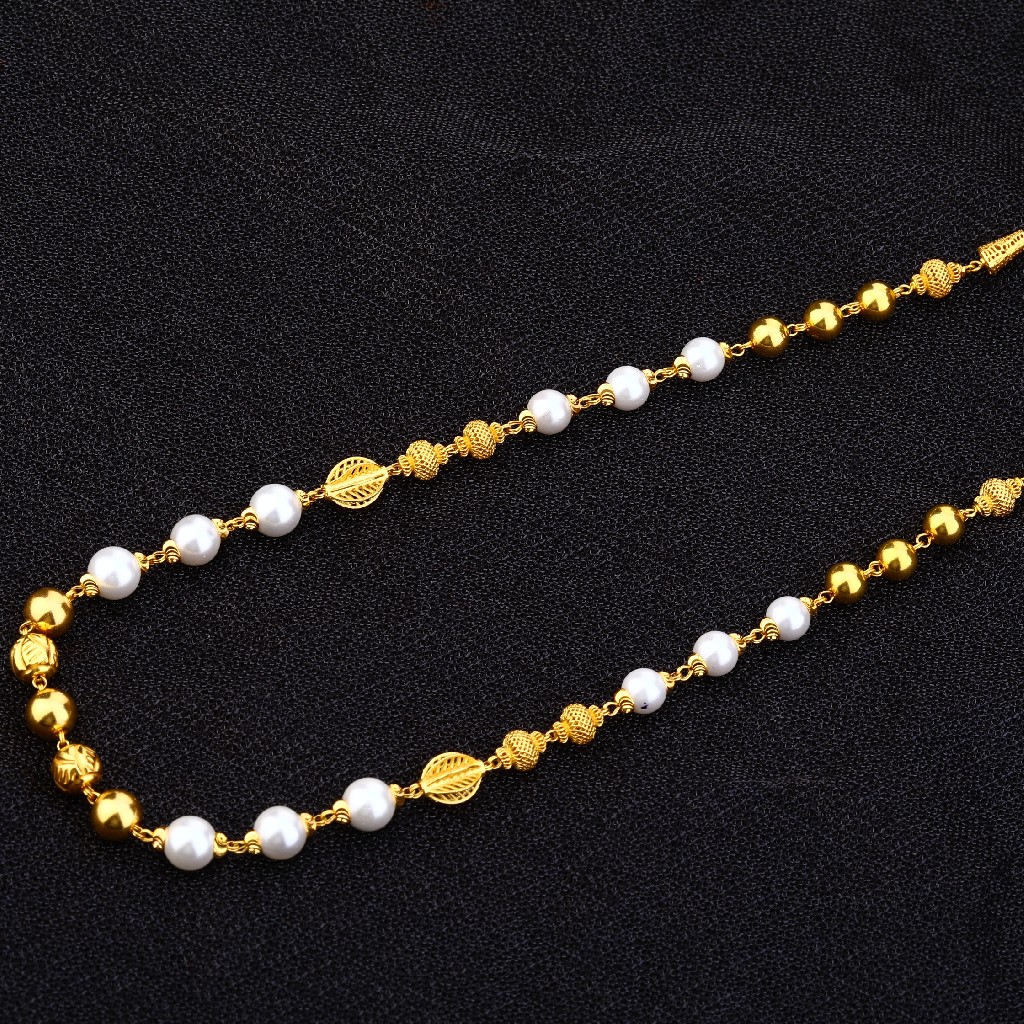 916 Gold classic Moti Mala AC163