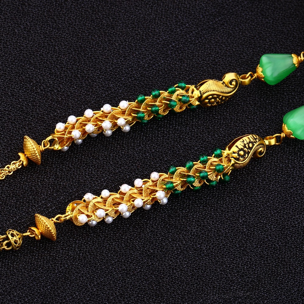 916 Gold Exclusive Moti Chain Mala AC148 - Image 2