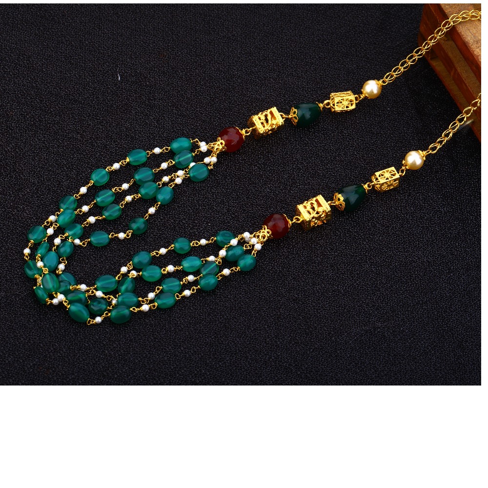 916 Gold Fancy Antique Chain Mala AC143