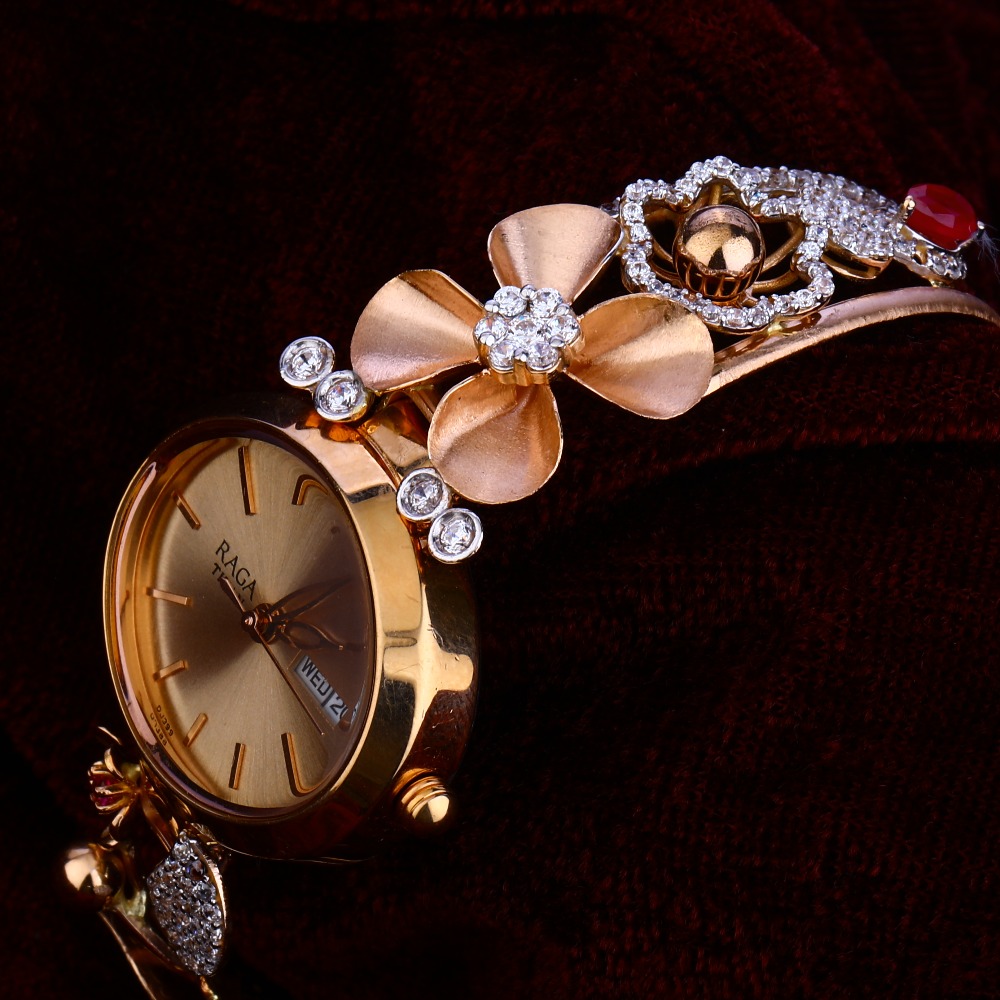 750 Rose Gold Stylish Women's Hallmark Watch RLW101 - Image 3