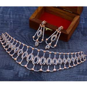 18kt Rose Gold Fancy  Women's Necklace Set  RN43
